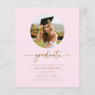 Budget Pink & Gold Photo Graduate Party