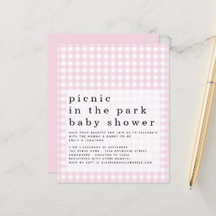 Budget Pique-nique Parc Baby shower rose En vichy 