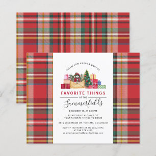 Budget Plaid Noël Favoris Chose Invitation