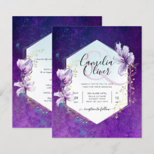 Budget Plum Purple Floral Mariage All-in-1