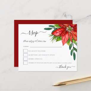 Budget Poinsettia Foliage Noel Mariage RSVP
