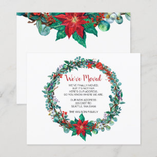 Budget Poinsettia Wreath Nous avons déménagé Carte