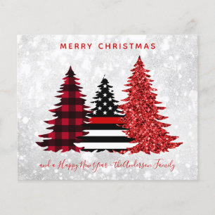 Budget Pompier de Noël Arbre rouge Carte Plaid