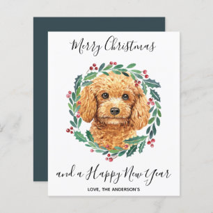 Budget Poodle Chien élégant Joyeux Noël Carte