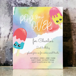 BUDGET Pop Sur Popsicle Invitation Anniversaire