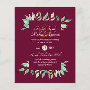 Budget pour les invitations de mariage de Modern G
