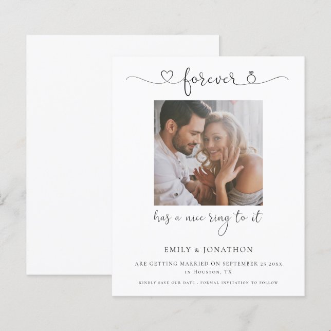 Budget Pour Toujours A Bague À Il Photo Enregistre (Devant / Derrière)