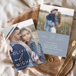 Budget Poussiéreux Typographie Bleu Save the Date