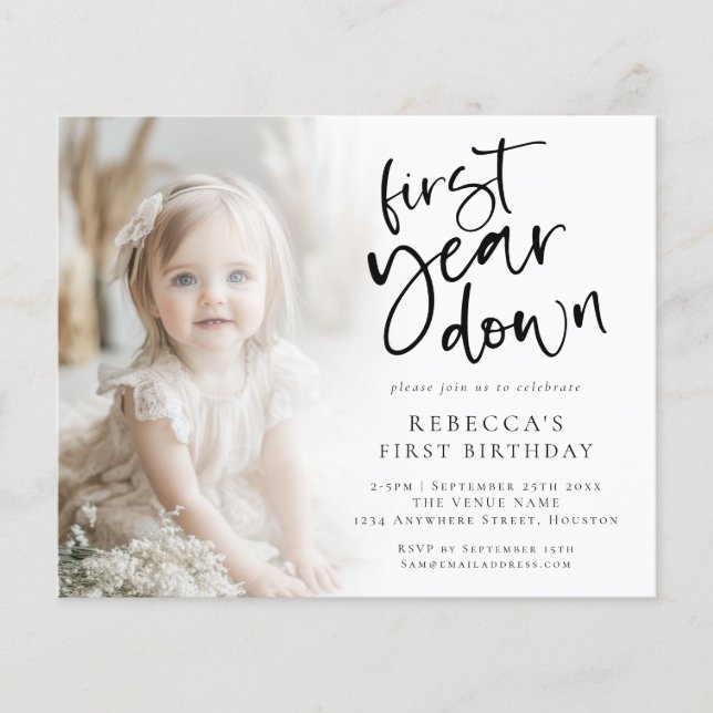 Budget Première année - photo 1er anniversaire (Devant)