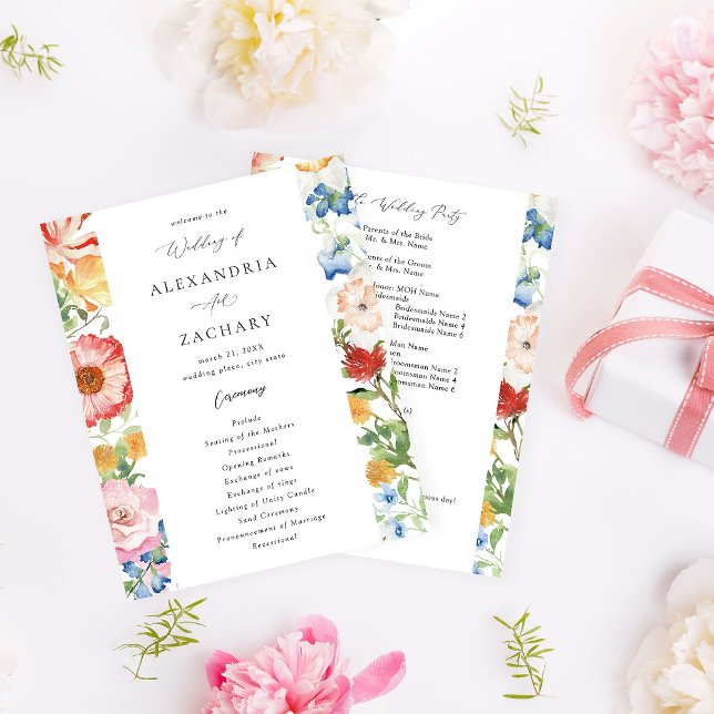 Budget Printemps Multi-Floral Mariage Cérémonie Pr (Créateur téléchargé)