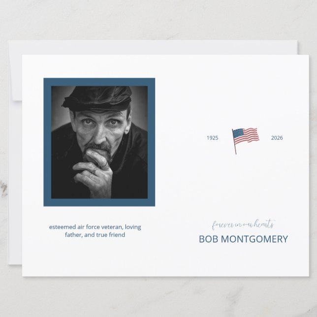 Budget Programme de funérailles militaires patriot (Devant)