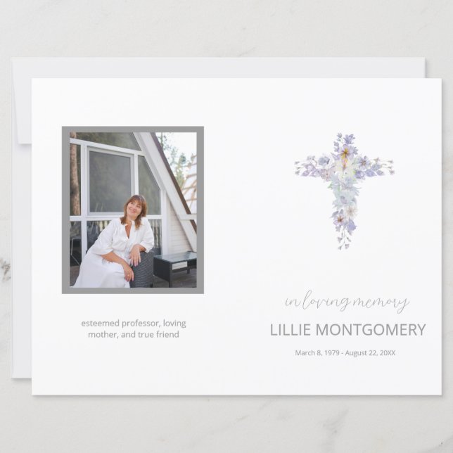 Budget Programme funéraire de 4 pages (Devant)