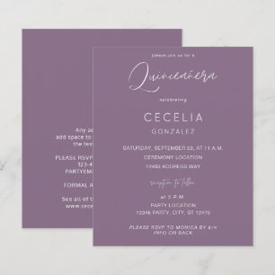 Budget Prune Violet MOD Calligraphie Cérémonie de