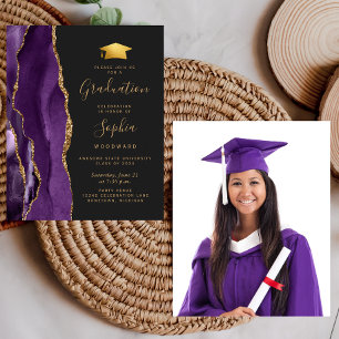 Budget Purple Agate Photo 2024 Invitation de diplô