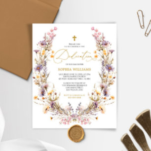 BUDGET Purple Fleurs sauvages Dedication Invitatio