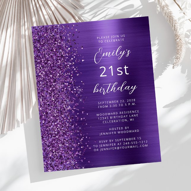 Budget Purple Glam Parties scintillant 21e anniver (Créateur téléchargé)
