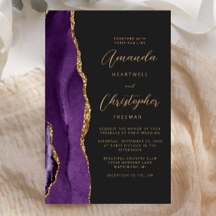 Budget Purple Gold Agate Dark Mariage