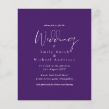 BUDGET Purple Jaune Couleurs Gris Mariage Inviter