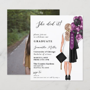 Budget Purple Photo Elle L'A Fait Invitation De Di