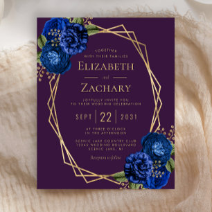Budget Purple Royal Blue Floral Mariage or
