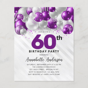 Budget Purple Silver Balloon Parties scintillant 6
