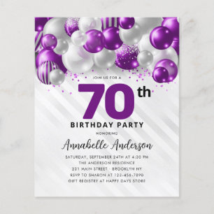 Budget Purple Silver Balloon Parties scintillant 7