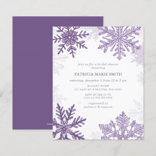 Budget Purple Snowflakes Fête des mariées d'hiver