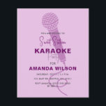 Budget Purple Sweet 16 Karaoke Party Invitation<br><div class="desc">Budget mignon Purple Sweet 16 Anniversaire Karaoke Party Invitation</div>