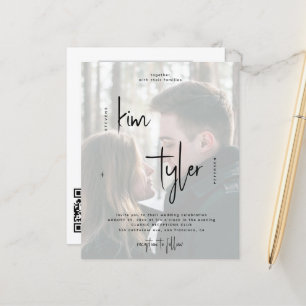 Budget QR CODE 2 photos faire-part de mariage