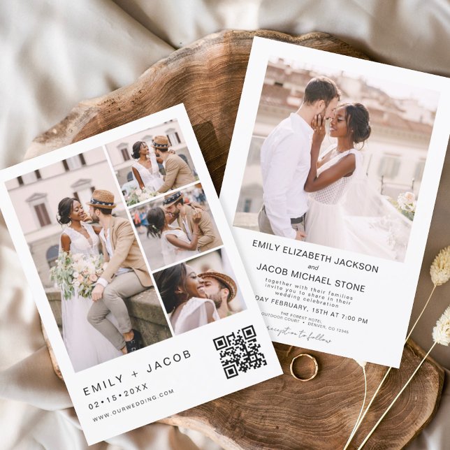 Budget QR Code Calligraphie Faire-part de mariage (Créateur téléchargé)