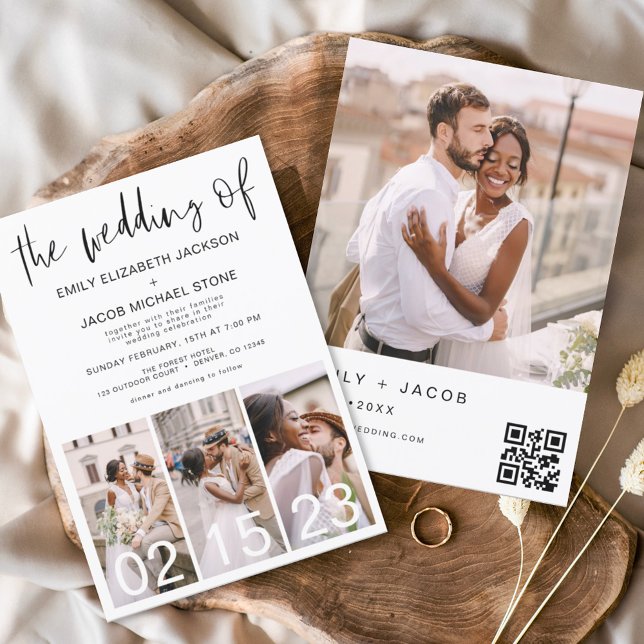 Budget QR Code Calligraphie Faire-part de mariage (Créateur téléchargé)