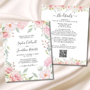 Budget QR Code Détails Roses roses roses Pink Mari