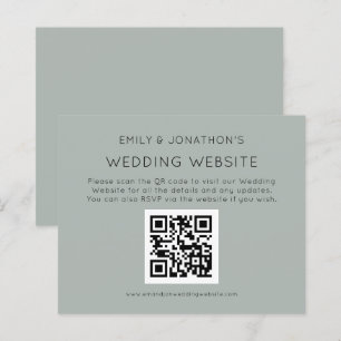 Budget QR Code Mariage Site Web Silvery Sage Encl