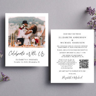 Budget QR Code Photo Mariage Réception Invitation