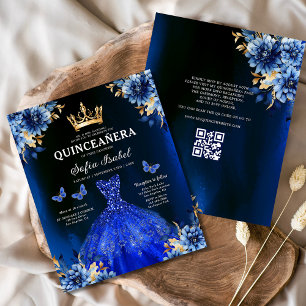 Budget QR Code Quinceanera Royal Blue Princesse