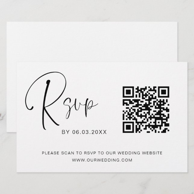 Budget QR Code RSVP Mariage (Devant / Derrière)