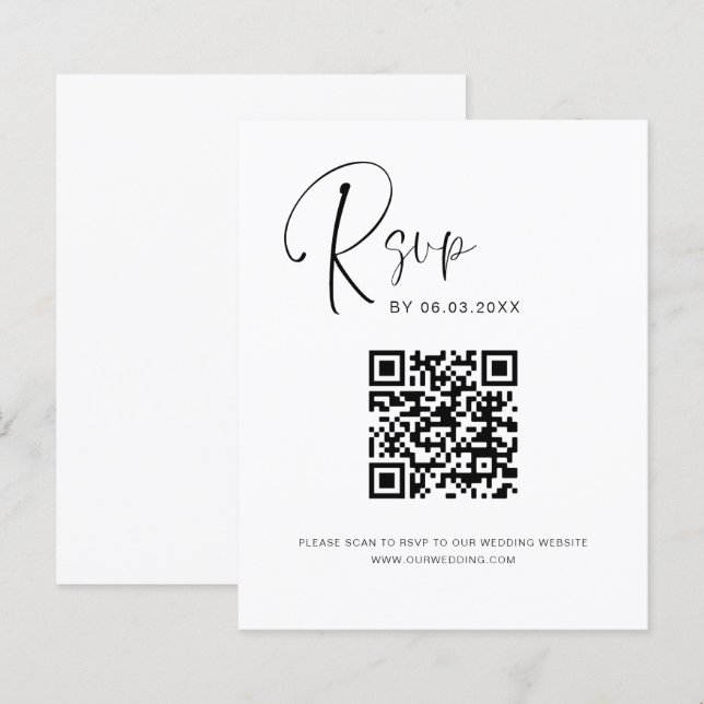 Budget QR Code RSVP Mariage (Devant / Derrière)