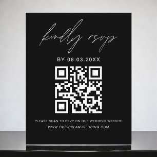 Budget QR Code RSVP minimaliste Mariage site Web