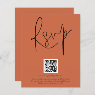 Budget QR Code Script Mariage Terracotta RSVP