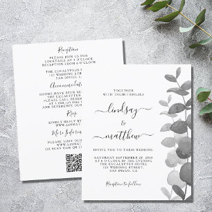 Budget QR Code Tout en un Faire-part de mariage