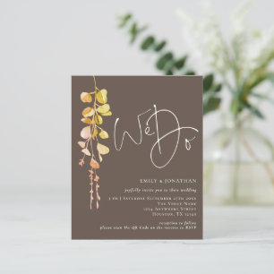 Budget QR Eucalyptus Earthy We Do Wedding Invitati