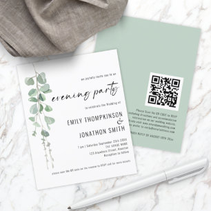 Budget QR Eucalyptus Mariage Invitation de soirée