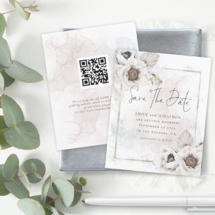 Budget QR Floral Watercolor Wedding Enregistrer la
