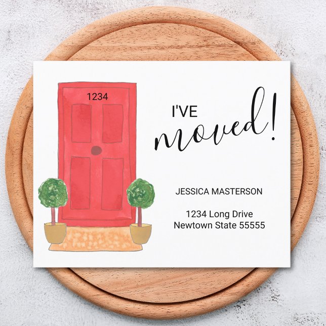 Budget que j'ai déplacé porte rouge Faire-part de  (Créateur téléchargé)