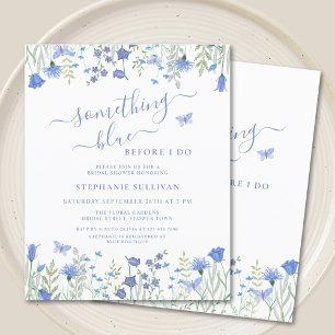 Budget Quelque Chose Blue Bridal Shower Invitation