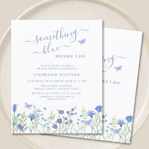 Budget Quelque Chose Blue Bridal Shower Invitation