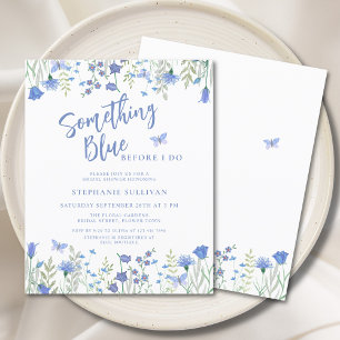 Budget Quelque Chose Blue Bridal Shower Invitation