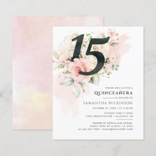 Budget Quinceanera 15e anniversaire de fête Invita