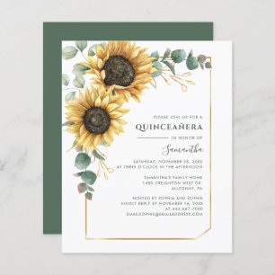 Budget Quinceanera 15e anniversaire Invitation de