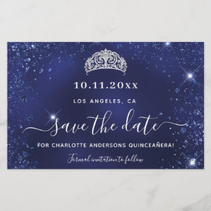 Budget Quinceanera bleu parties scintillant poussi